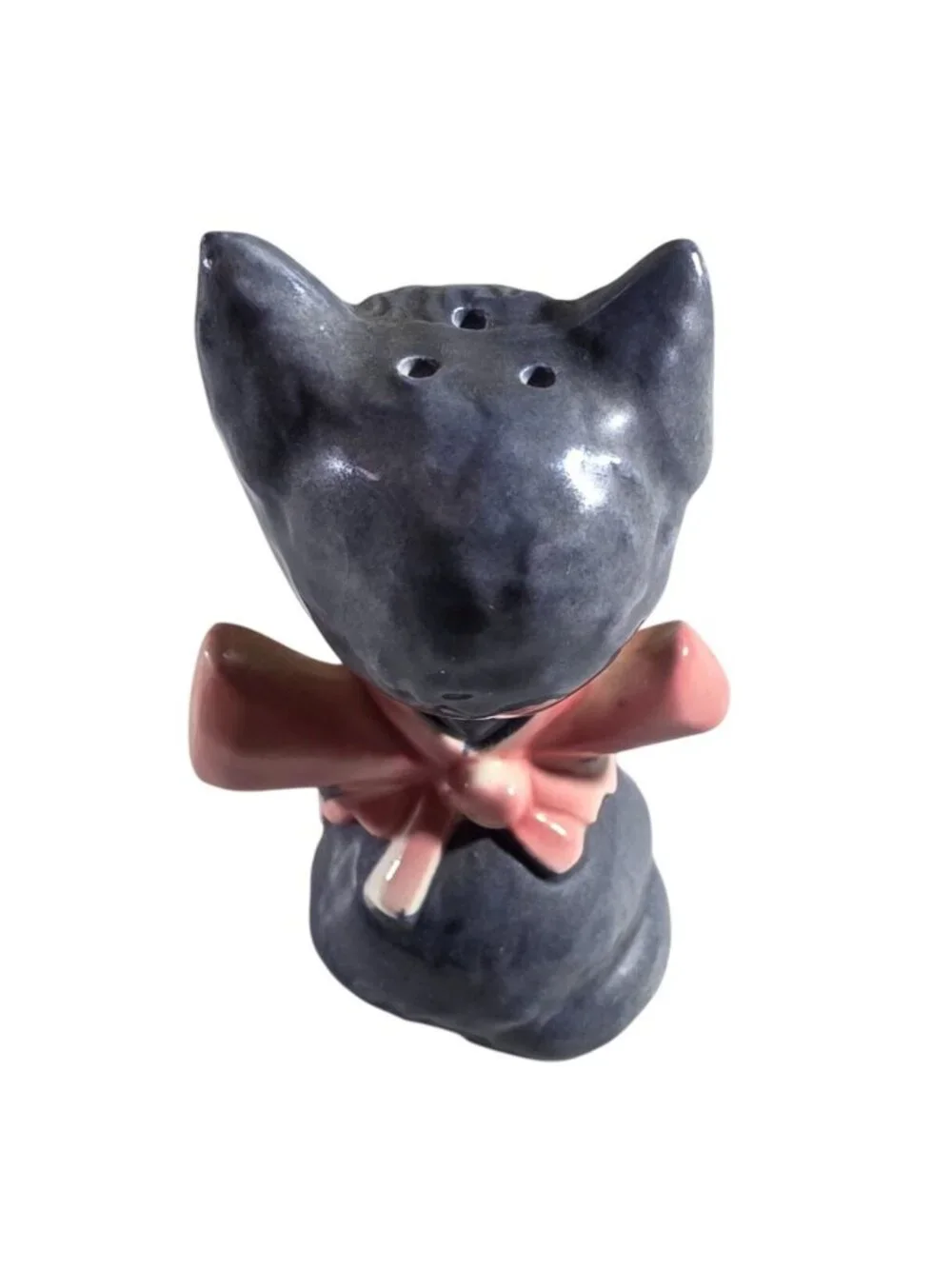 Cat Salt Pepper Shakers Vtg Ceramic With Basket By Goebel anthropomorphic